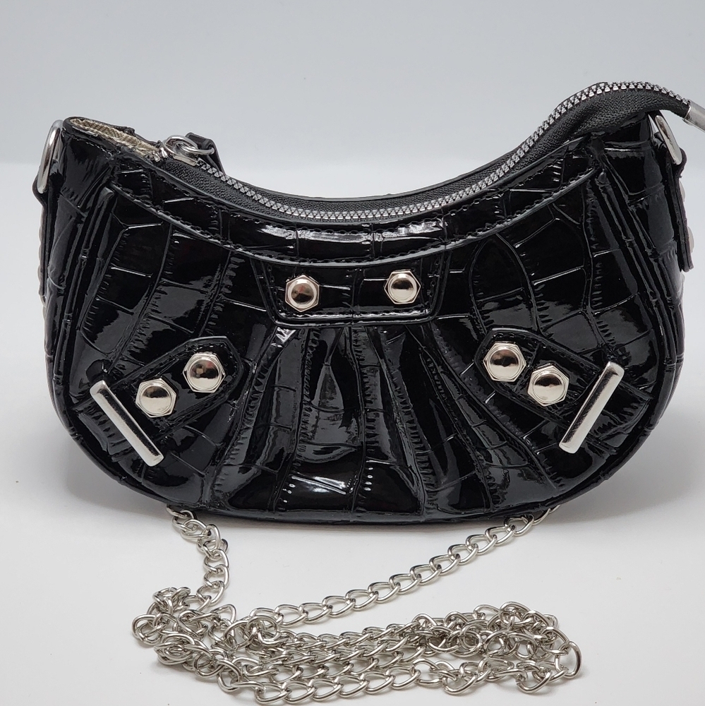 Small Crocodile Embossed Y2K Crossbody Bag